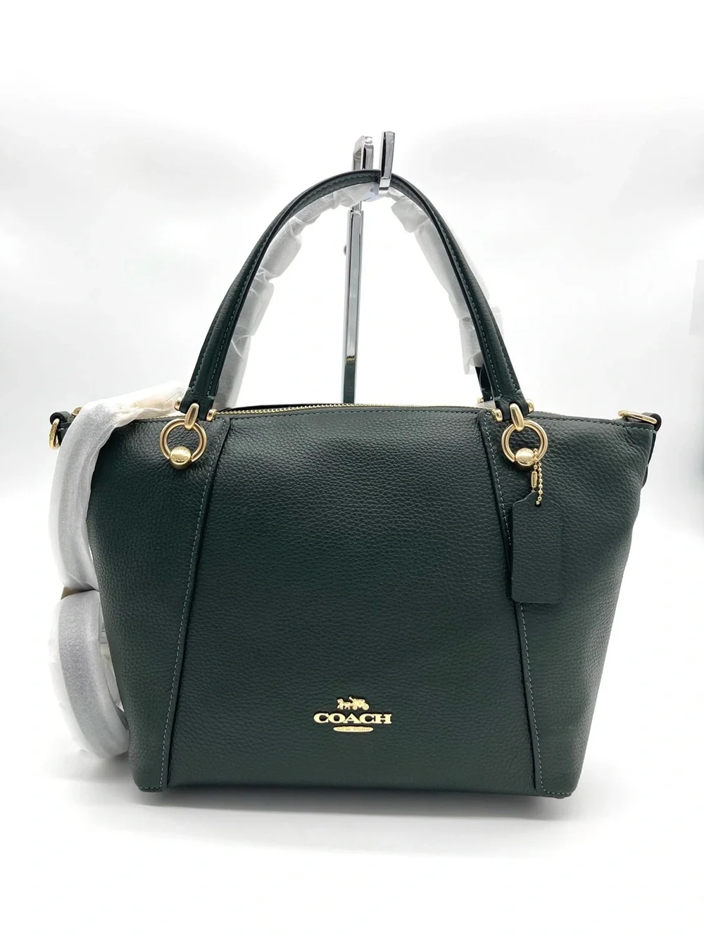 Coach Kacey Satchel Crossbody Bag Green color